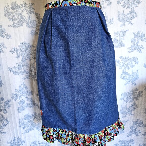 Vintage Apron With Ruffle Denim - Picture 7 of 10